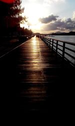 Railroad tracks at sunset