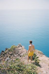 Rocks in sea