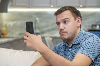 Man using mobile phone