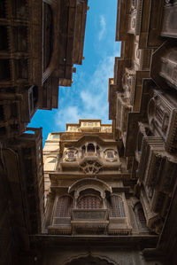 Low angle view of buildings against sky