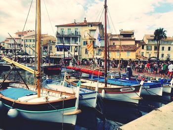 Boats in marina