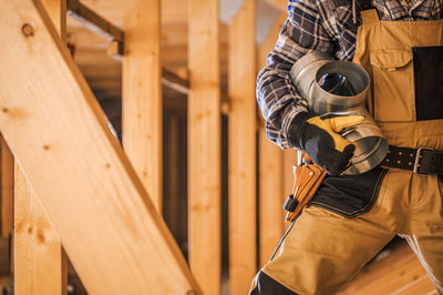 Man working at construction site