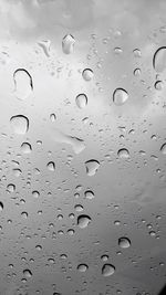 View of water drops on glass