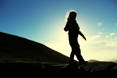 Woman jumping in mid-air