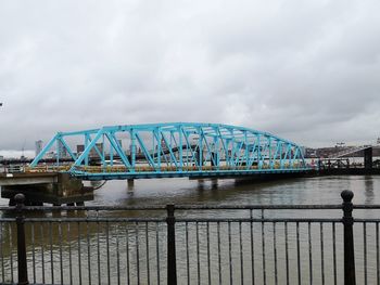 View of bridge against cloudy sky