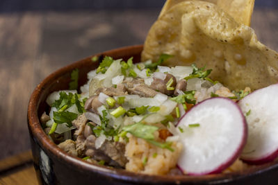 Close-up of food in bowl