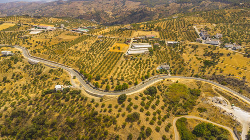 High angle view of landscape