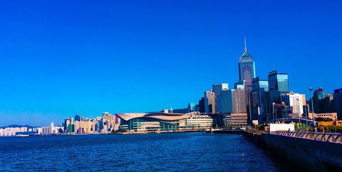 Buildings in distance with waterfront