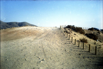 Panoramic view of landscape against clear sky