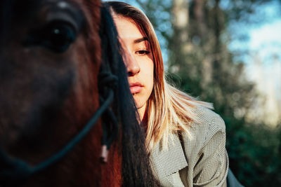 Portrait of beautiful woman