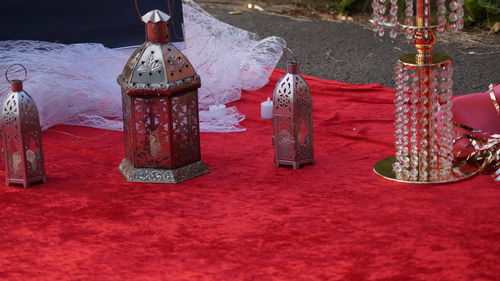 Close-up of fire hydrant on table