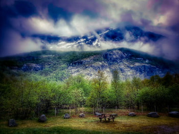 Scenic view of landscape against sky