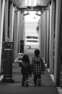 Children walking in street