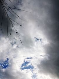 Low angle view of cloudy sky
