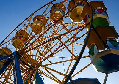 Low angle view of ferris wheel against sky