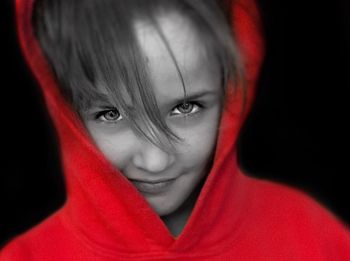 Close-up portrait of teenage girl