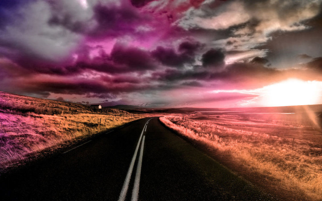 the way forward, sky, cloud - sky, transportation, diminishing perspective, vanishing point, cloudy, road, sunset, landscape, tranquil scene, country road, weather, scenics, tranquility, beauty in nature, cloud, nature, dramatic sky, overcast