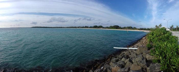 Panoramic view of sea against sky