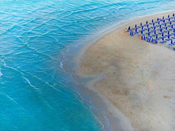 High angle view of beach