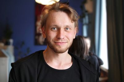 Close-up of young man