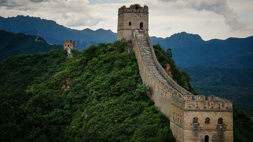 View of historic building against mountain