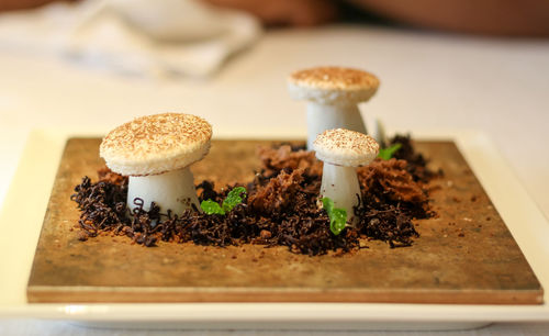 Close-up of cake on table