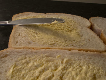 Close-up of food on table