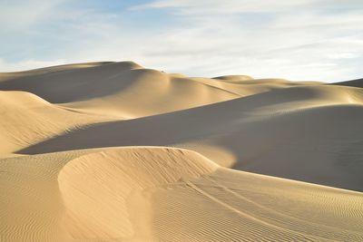 Sand dunes in a desert