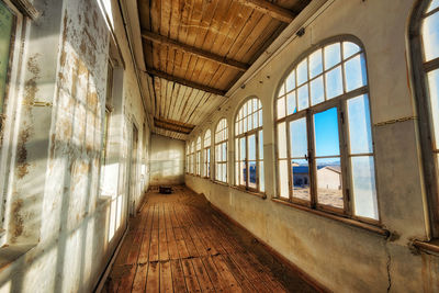 Interior of old house at beach