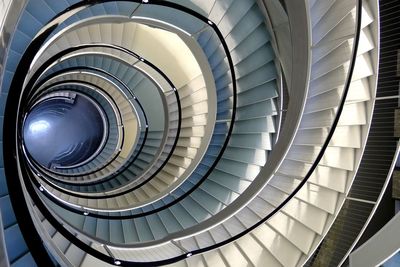 Low angle view of spiral staircase