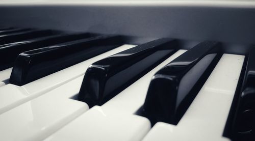 Close-up of piano keys