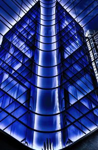 Low angle view of modern building against sky