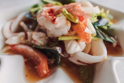 Close-up of salad in plate