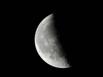 Low angle view of moon in sky