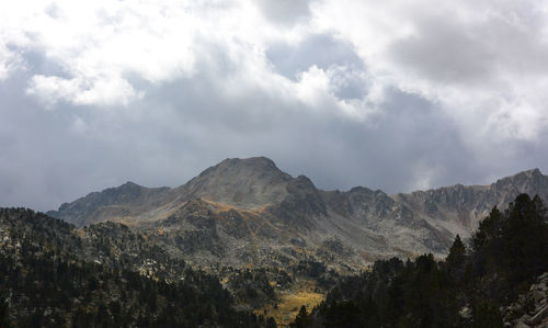 Panoramic view of mountains against sky