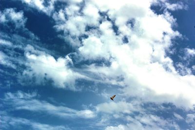 Low angle view of cloudy sky