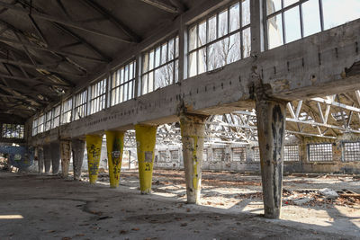 Interior of abandoned building