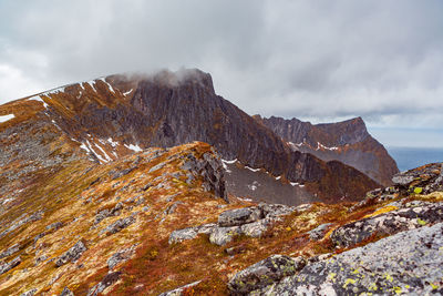 Scenic view of mountain against sky