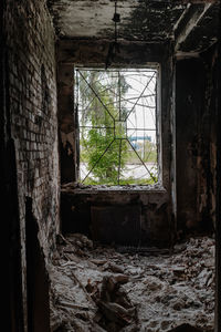 Interior of abandoned building