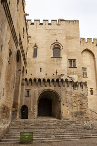 Low angle view of historical building against clear sky