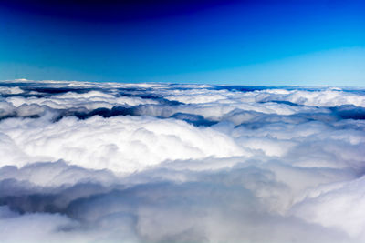 Scenic view of cloudscape against blue sky