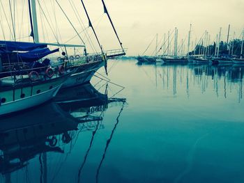 Boats in harbor