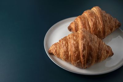 High angle view of food in plate