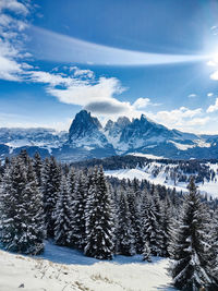Panorama magnifico sull'alpe di siusi