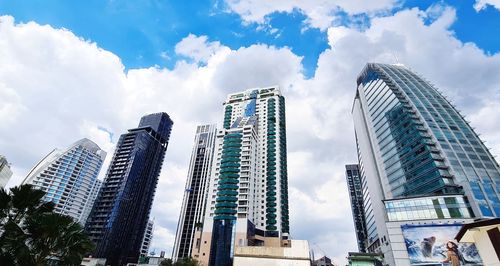 Low angle view of buildings against sky