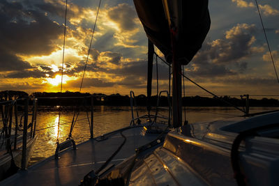 Scenic view of calm sea at sunset