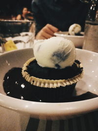 Close-up of dessert in plate