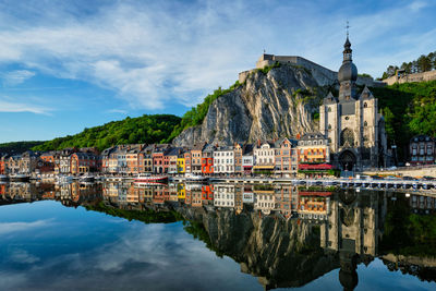 View of picturesque dinant town. belgium