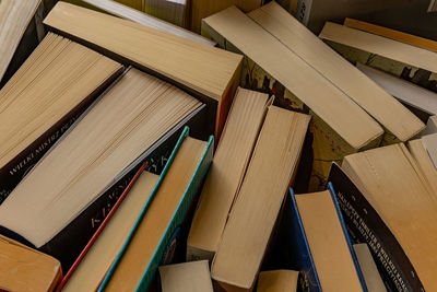 Full frame shot of books