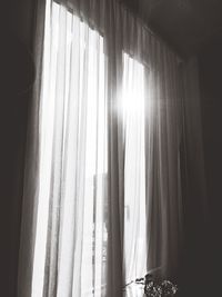 Low angle view of curtain at home